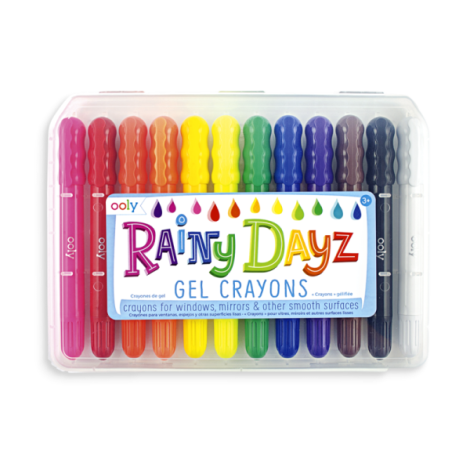Creioane cu gel pentru geam si sticla, Rainy Dayz, set 12 culori lavabile - imagine 8